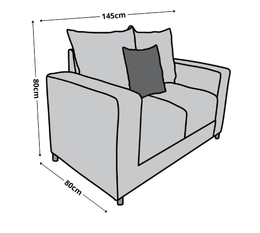 Sala Modular 3-2-1 El Bazar Store Miami Azul marino, Sofa, Love seat y sillon