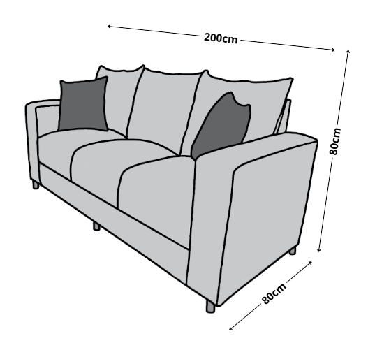 Sala Modular 3-2-1 El Bazar Store Miami Azul marino, Sofa, Love seat y sillon
