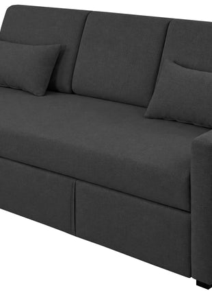 Sofá Cama El Bazar Store Luciana Lino Cama Extensible Respaldo Abatible Portavasos