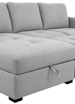 Sala Esquinera Sofá cama El Bazar Store Romance Lino Extensible con Baúl