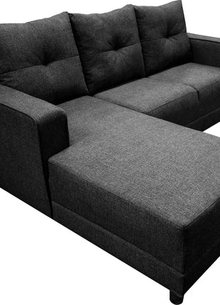 Sala Esquinera El Bazar Store Demeter 210x160 cm, Tela Lino nacional, Modular