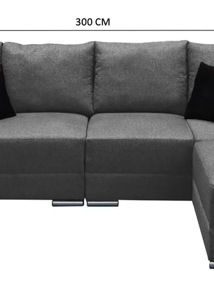 Sala Esquinera El Bazar Store Hades 300x85 cm, Tela Lino nacional, Modular, Lado derecho ó izquierdo