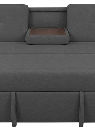 Sofá Cama El Bazar Store Grace Lino Cama Extensible Respaldo Abatible Portavasos en Brazos