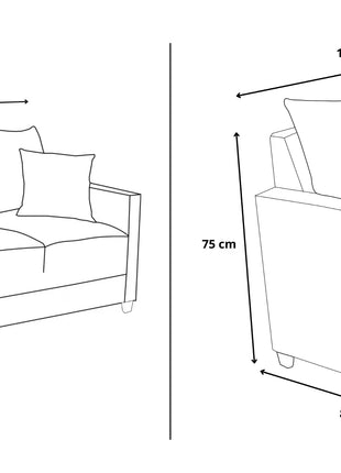 Sala Modular 3-2 El Bazar Store Atlanta Lino nacional Sofá Love seat