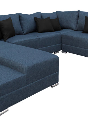 Sala Corbel - Esquinera en "U" Azul Marino, 200x315x255 cm, 4 salas en 1, El Bazar Store