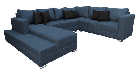 Sala Corbel - Esquinera en "U" Azul Marino, 200x315x255 cm, 4 salas en 1, El Bazar Store