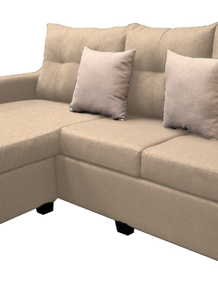 Sala Esquinera El Bazar Store Hermes Beige 225x165 cm, Lado Izquierdo y derecho, Lino nacional