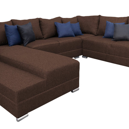 Sala Corbel - Esquinera en "U" Chocolate, 200x315x255 cm, 4 salas en 1, El Bazar Store