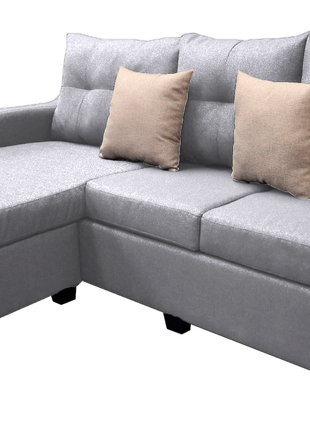Sala Esquinera El Bazar Store Hermes Gris plata 225x165 cm, Lado Izquierdo y derecho, Lino nacional