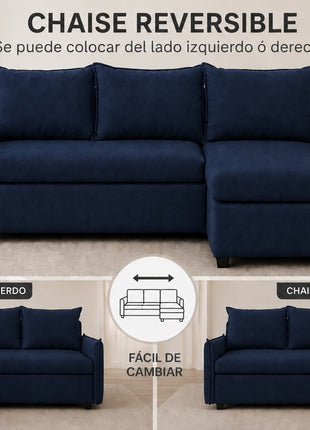 Sala Esquinera Modular El Bazar Store Nara Lino 175x130 cm Lado Izquierdo ó Derecho
