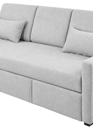Sofá Cama El Bazar Store Luciana Lino Cama Extensible Respaldo Abatible Portavasos