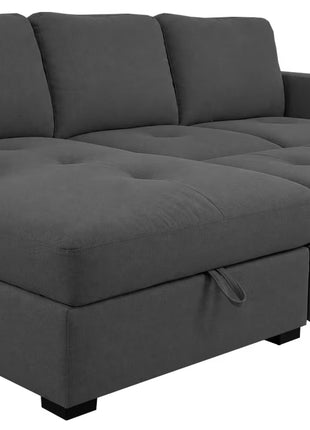 Sala Esquinera Sofá cama El Bazar Store Romance Lino Extensible con Baúl