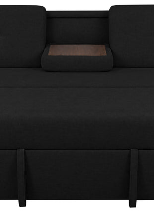 Sofá Cama El Bazar Store Grace Lino Cama Extensible Respaldo Abatible Portavasos en Brazos