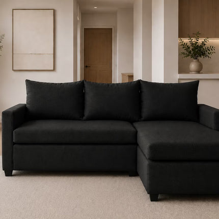 Sala Esquinera Modular El Bazar Store Vancouver 175x130 cm Sofa Lado derecho ó izquierdo Económica, Tela Lino