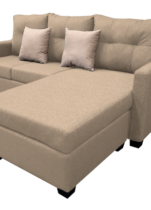 Sala Esquinera El Bazar Store Hermes Beige 225x165 cm, Lado Izquierdo y derecho, Lino nacional