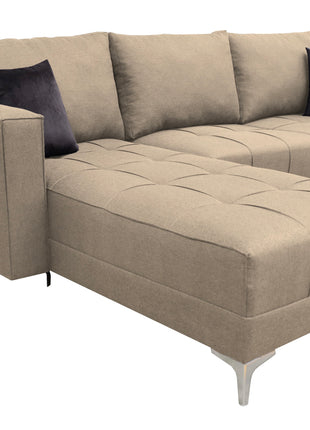 Sala Esquinera El Bazar Store Interlaken Beige 280X180 cm, Tela Lino nacional, Modular