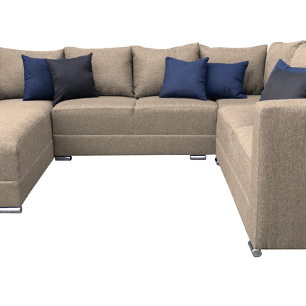 Sala Corbel - Esquinera en "U" Beige, 200x315x255 cm, 4 salas en 1, El Bazar Store