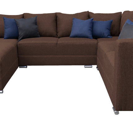Sala Corbel - Esquinera en "U" Chocolate, 200x315x255 cm, 4 salas en 1, El Bazar Store