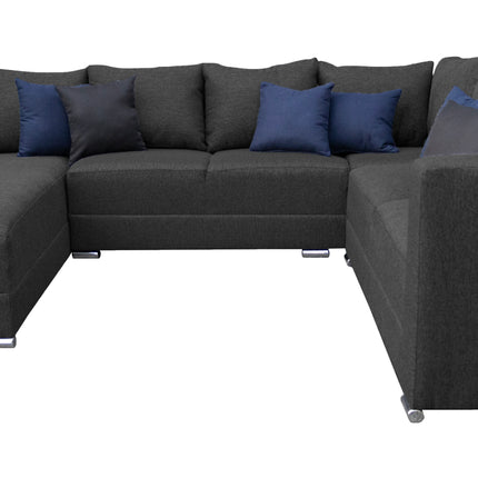 Sala Corbel - Esquinera en "U" Gris Oxford, 200x315x255 cm, 4 salas en 1, El Bazar Store