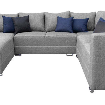 Sala Corbel - Esquinera en "U" Plata, 200x315x255 cm, 4 salas en 1, El Bazar Store