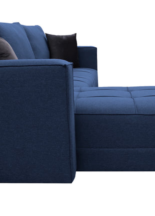 Sala Esquinera El Bazar Store Interlaken Azul Marino 280X180 cm, Tela Lino nacional, Modular