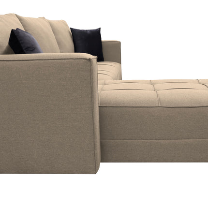 Sala Esquinera El Bazar Store Interlaken Beige 280X180 cm, Tela Lino nacional, Modular