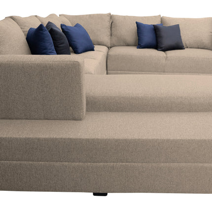 Sala Corbel - Esquinera en "U" Beige, 200x315x255 cm, 4 salas en 1, El Bazar Store