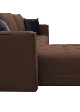 Sala Esquinera El Bazar Store Interlaken Chocolate 280X180 cm, Tela Lino nacional, Modular