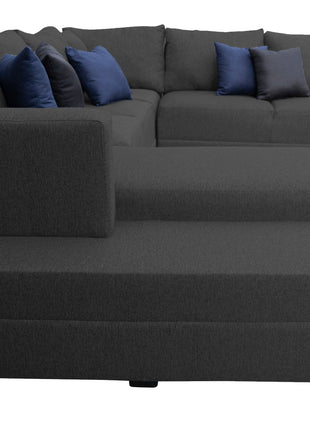 Sala Corbel - Esquinera en "U" Gris Oxford, 200x315x255 cm, 4 salas en 1, El Bazar Store