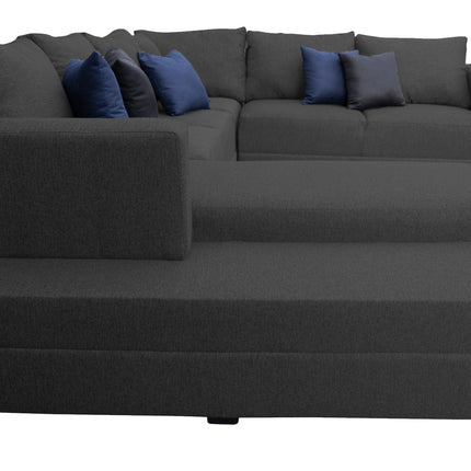 Sala Corbel - Esquinera en "U" Gris Oxford, 200x315x255 cm, 4 salas en 1, El Bazar Store