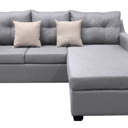 Sala Esquinera El Bazar Store Hermes Gris plata 225x165 cm, Lado Izquierdo y derecho, Lino nacional