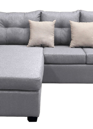 Sala Esquinera El Bazar Store Hermes Gris plata 225x165 cm, Lado Izquierdo y derecho, Lino nacional