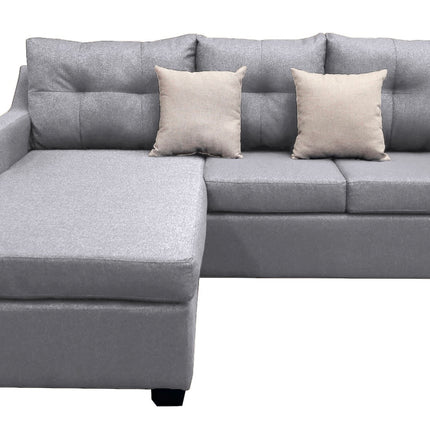 Sala Esquinera El Bazar Store Hermes Gris plata 225x165 cm, Lado Izquierdo y derecho, Lino nacional