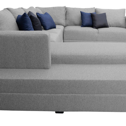 Sala Corbel - Esquinera en "U" Plata, 200x315x255 cm, 4 salas en 1, El Bazar Store