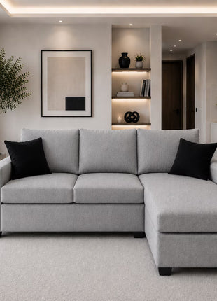 Sala Esquinera El Bazar Store Denver, 200x140 cm, Lado derecho e Izquierdo, Lino nacional, Sofa
