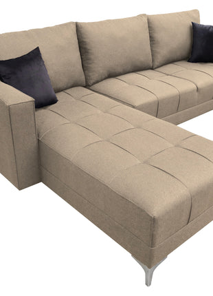 Sala Esquinera El Bazar Store Interlaken Beige 280X180 cm, Tela Lino nacional, Modular