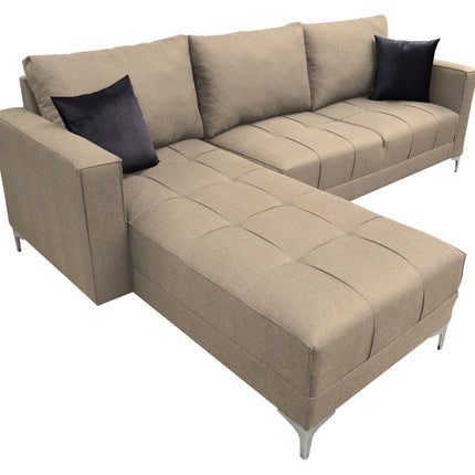 Sala Esquinera El Bazar Store Interlaken Beige 280X180 cm, Tela Lino nacional, Modular