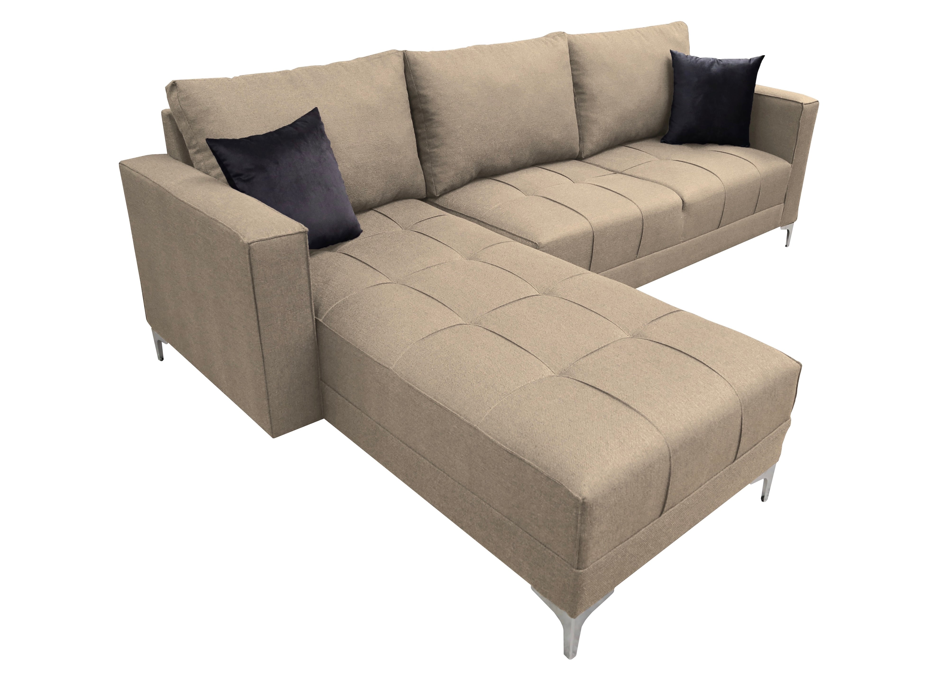 Sala Esquinera El Bazar Store Interlaken Beige 280X180 cm, Tela Lino nacional, Modular