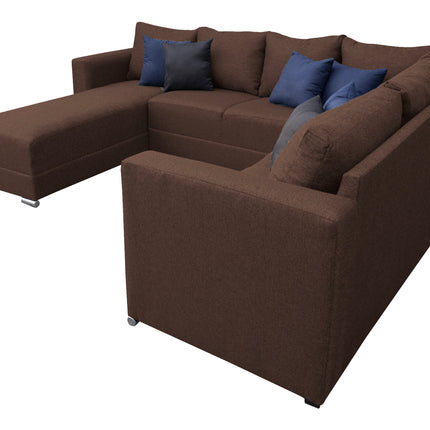 Sala Corbel - Esquinera en "U" Chocolate, 200x315x255 cm, 4 salas en 1, El Bazar Store