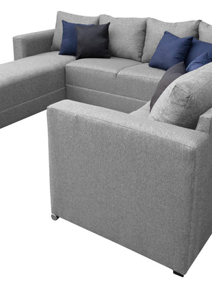 Sala Corbel - Esquinera en "U" Plata, 200x315x255 cm, 4 salas en 1, El Bazar Store