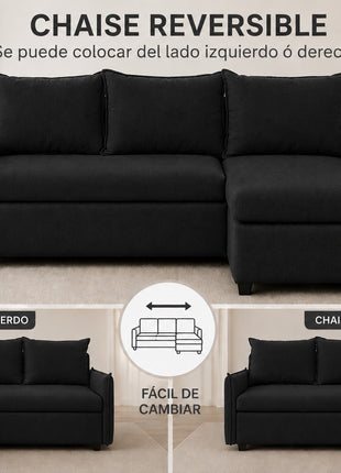 Sala Esquinera Modular El Bazar Store Nara Lino 175x130 cm Lado Izquierdo ó Derecho