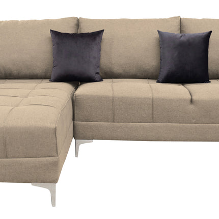 Sala Esquinera El Bazar Store Interlaken Beige 280X180 cm, Tela Lino nacional, Modular