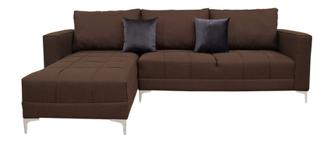 Sala Esquinera El Bazar Store Interlaken Chocolate 280X180 cm, Tela Lino nacional, Modular