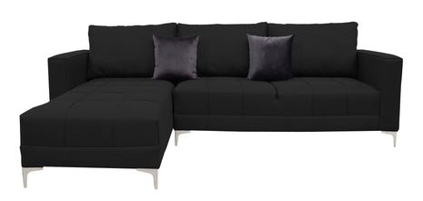 Sala Esquinera El Bazar Store Interlaken Negro 280X180 cm, Tela Lino nacional, Modular