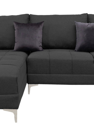 Sala Esquinera El Bazar Store Interlaken Gris Oxford 280X180 cm, Tela Lino nacional, Modular