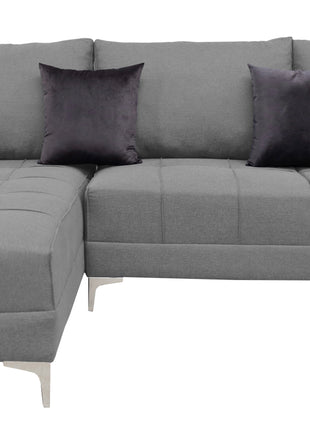 Sala Esquinera El Bazar Store Interlaken Gris Plata 280X180 cm, Tela Lino nacional, Modular