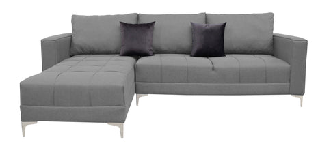 Sala Esquinera El Bazar Store Interlaken Gris Plata 280X180 cm, Tela Lino nacional, Modular