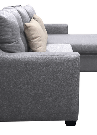 Sala Esquinera El Bazar Store Hermes Gris plata 225x165 cm, Lado Izquierdo y derecho, Lino nacional