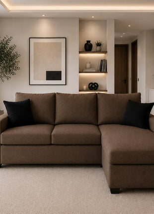 Sala Esquinera El Bazar Store Denver, 200x140 cm, Lado derecho e Izquierdo, Lino nacional, Sofa