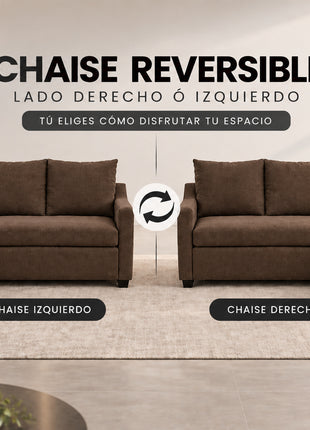 Sala Esquinera Modular El Bazar Store Montreal Lino 175x130 cm Lado Izquierdo ó Drecho